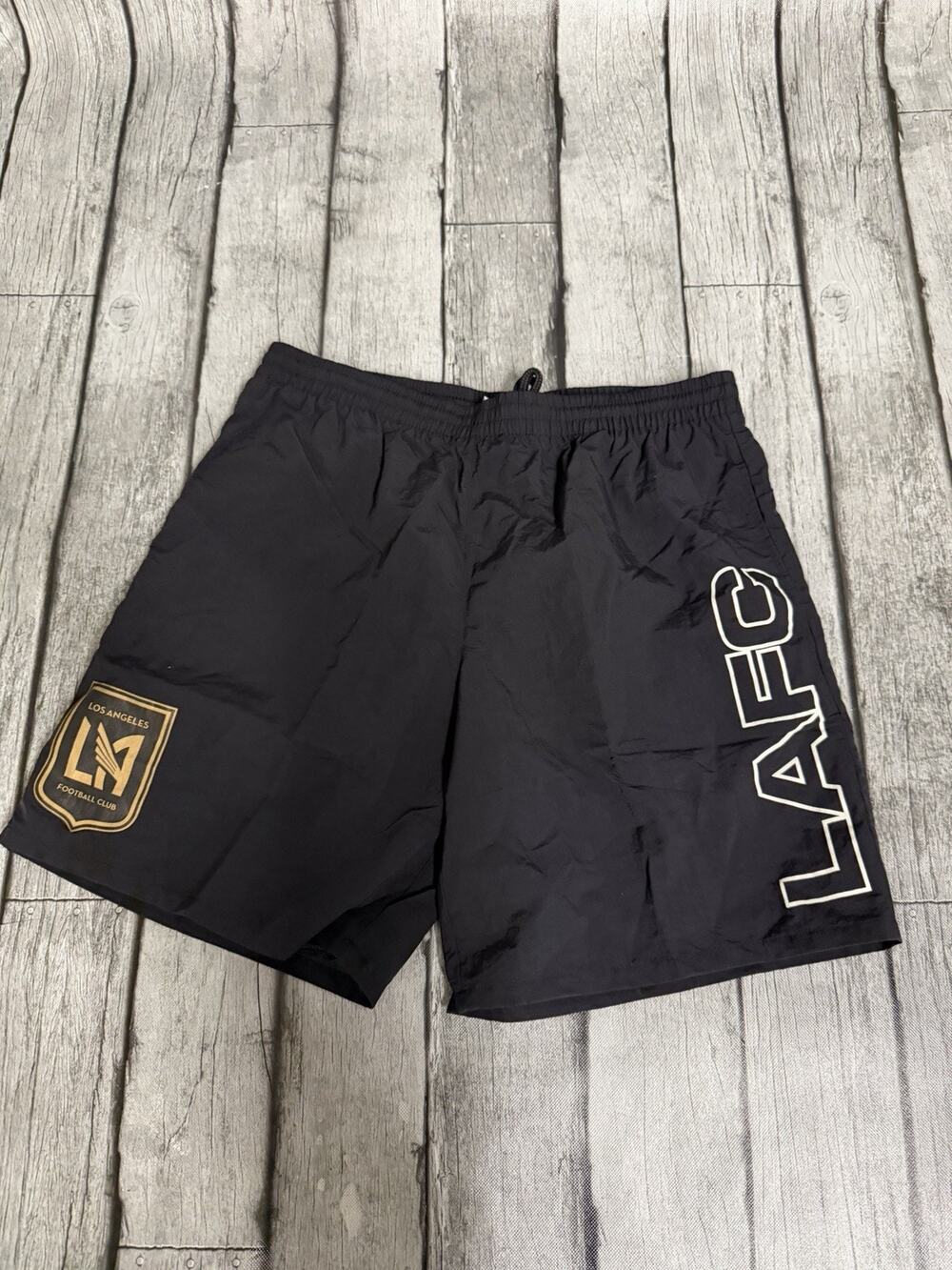 NWT Men’s Mitchell & Ness x LAFC Nylon Shorts Black Medium Los Angeles Football